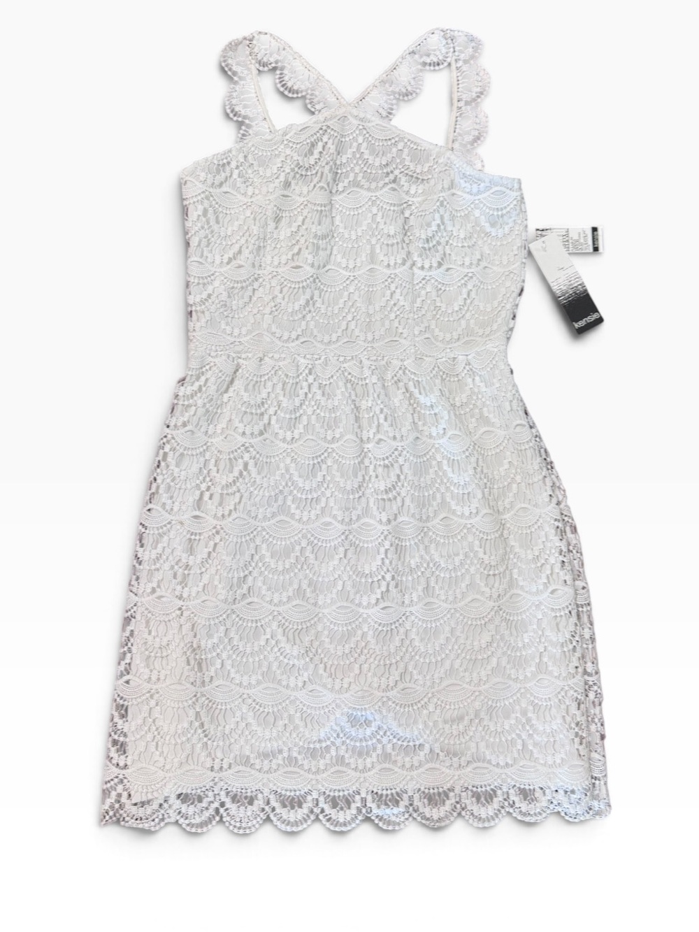 Kensie Women's Lace Mini Dress in White NWT